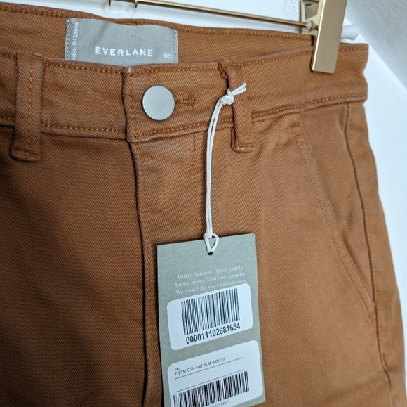 The High Rise Straight Leg Crop Light Brown NEW Size 00 Regular - Picture 4 of 8